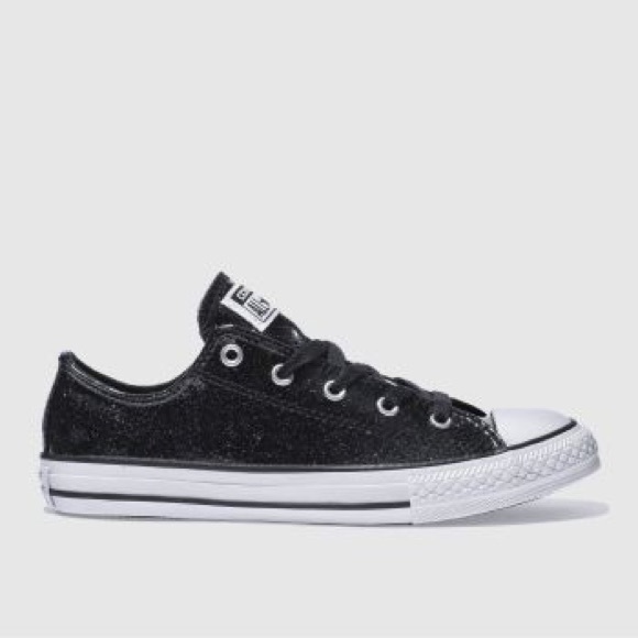 black sparkly converse